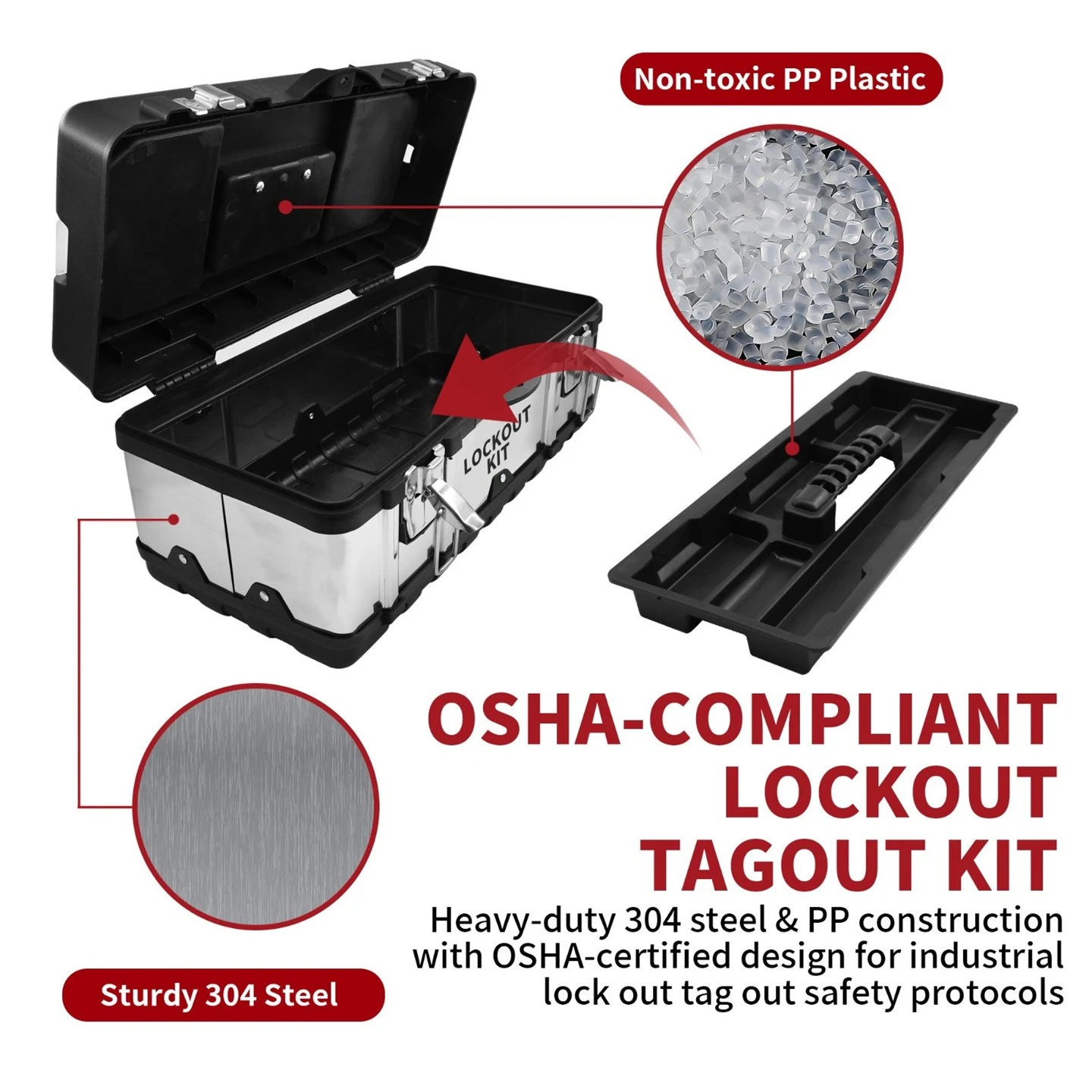 Safety Lockout Tagout Kit Electrical LOTO Safety Lockout Tool Box Kit best