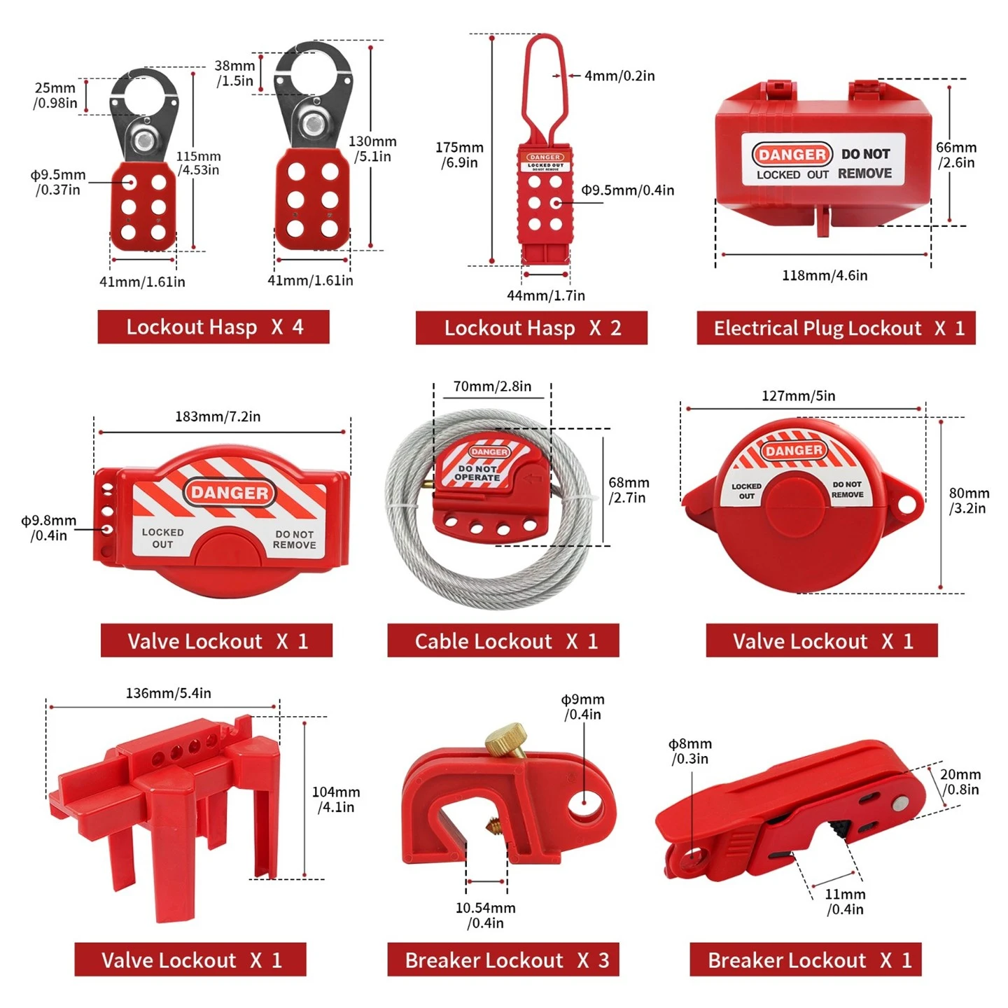 Safety Lockout Tagout Kit Electrical LOTO Safety Lockout Tool Box Kit factory